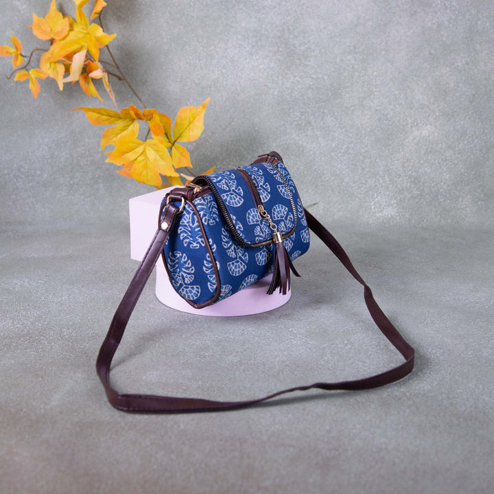 Easy Sling Blue with White Flower Design