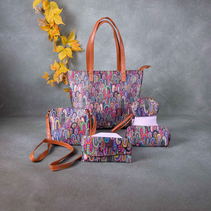 Go Special Tote Combo Set Multi-Colour Design