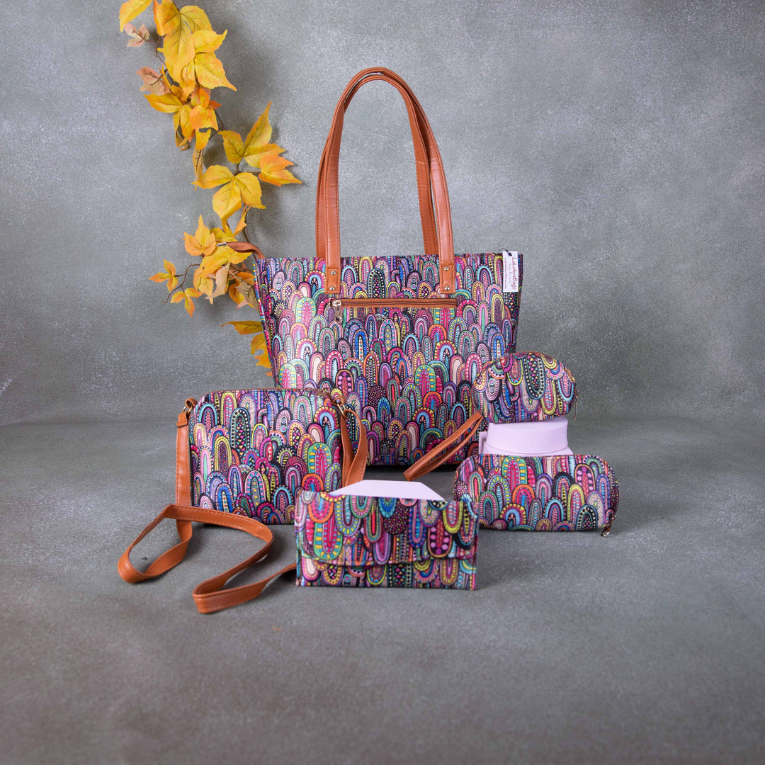 Go Special Tote Combo Set Multi-Colour Design