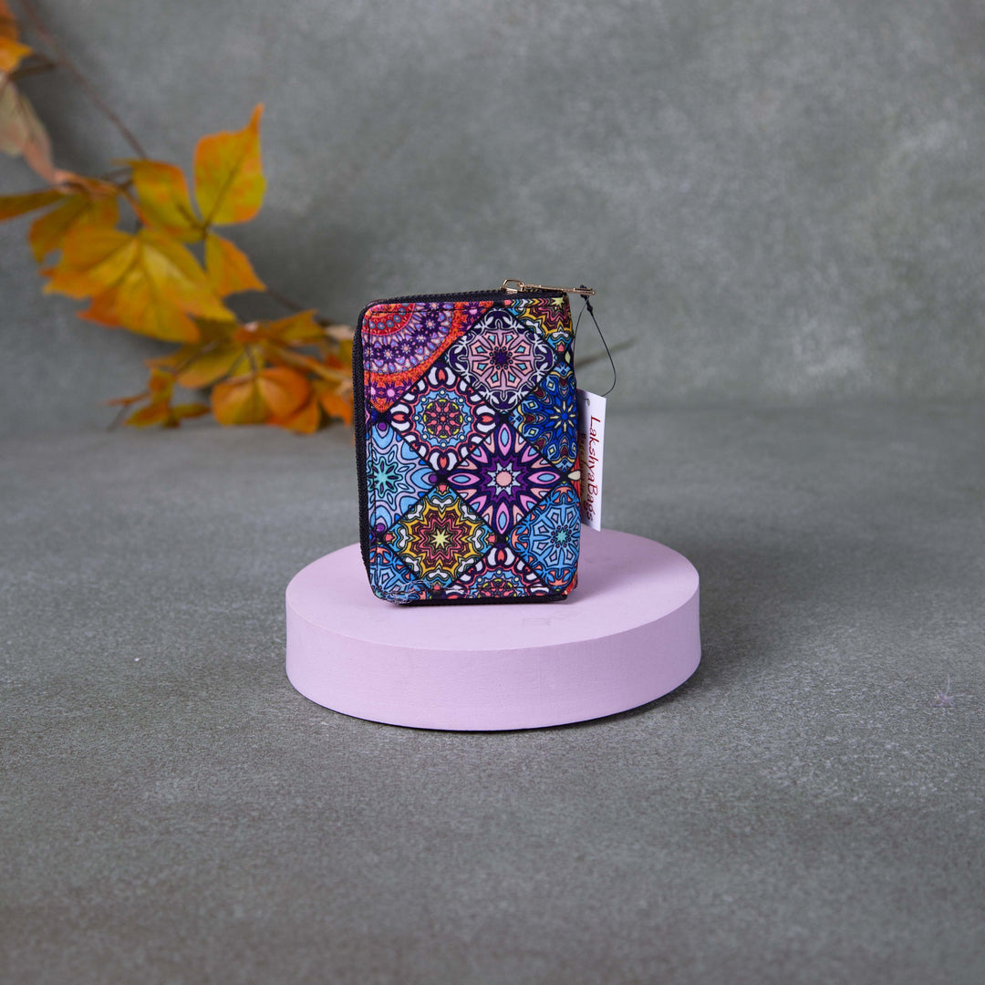 Handmade Wallets - Mini Multi-Colour Flower Design