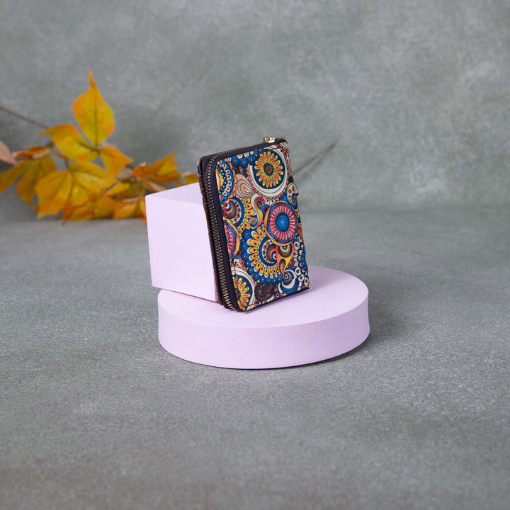 Handmade Wallets - Mini Multi-Colour Circular Design