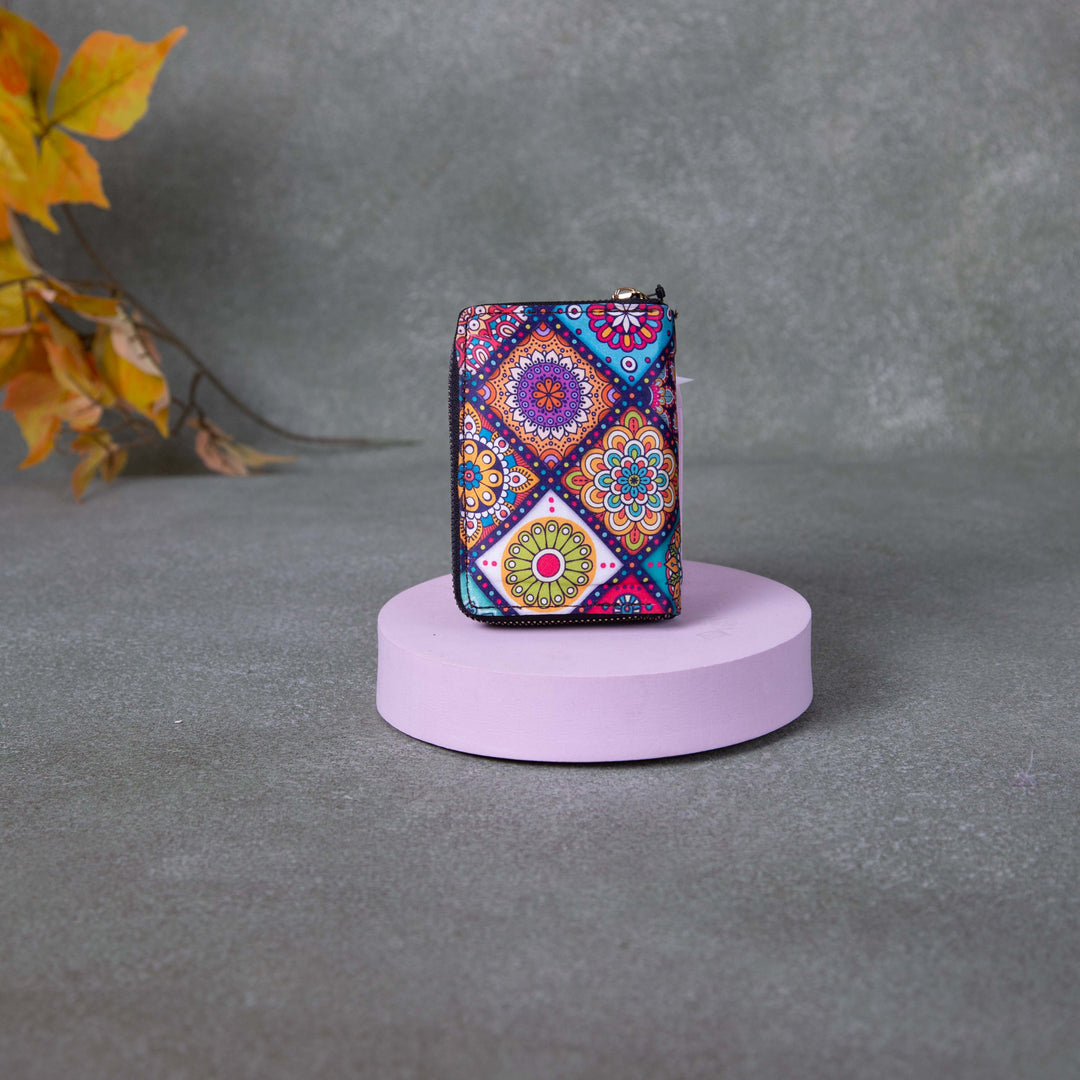 Handmade Wallets - Mini Multi-Colour Flower Design.