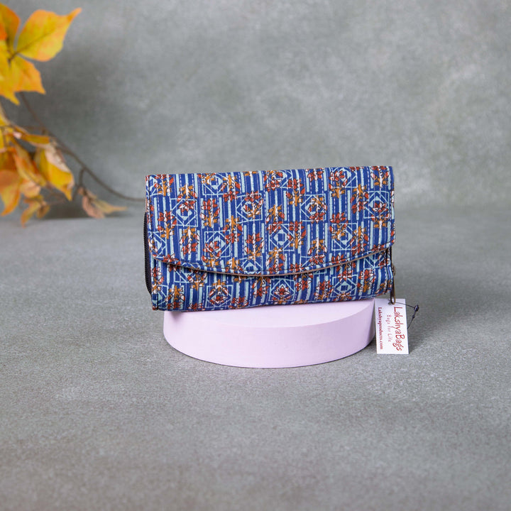 Handmade Wallets - Classic Blue Colour with Diamond Design