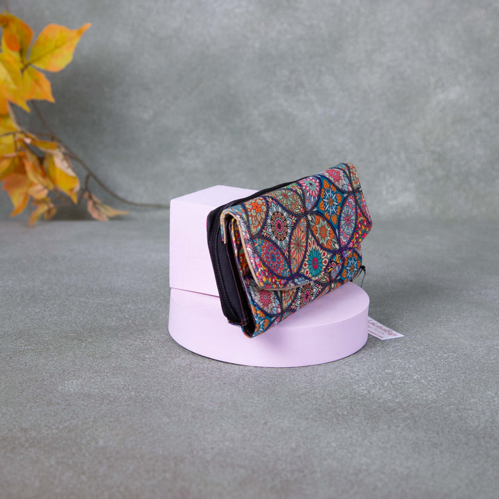 Handmade Wallets - Classic Multi-Colour with Flower Design