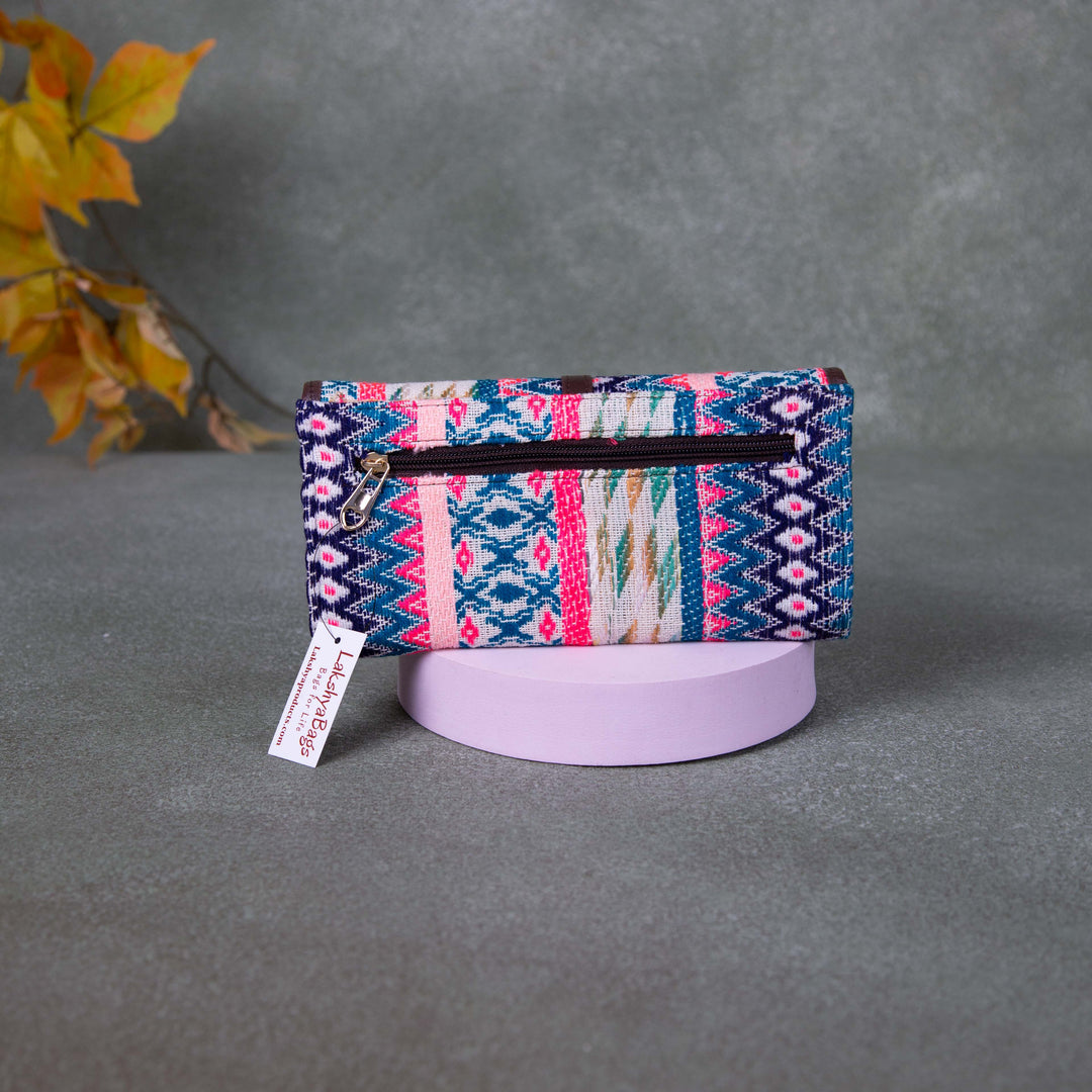 Handmade Wallets - Classic Pink Colour with Zig Zag Design