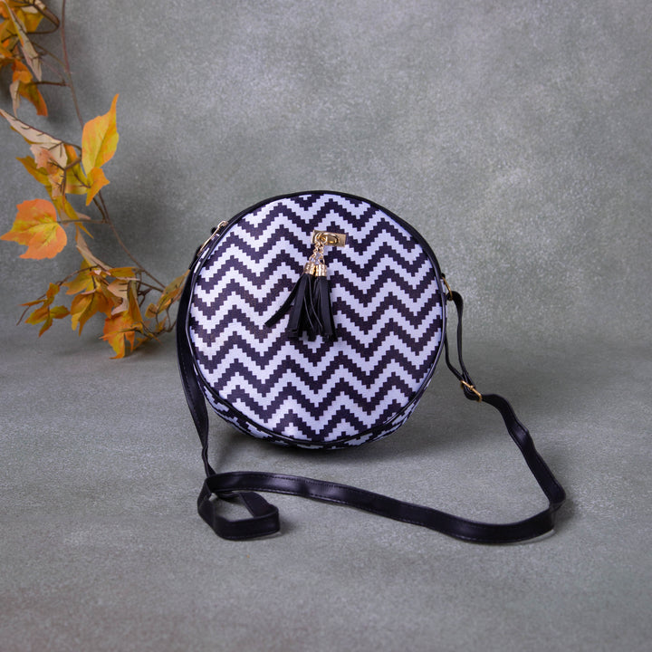 Drum Slings White and Blue Zigzag Design