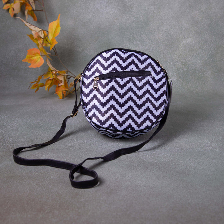 Drum Slings White and Blue Zigzag Design