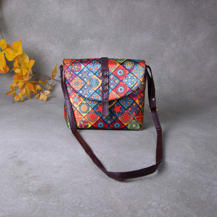 Regular Slings Multi Colour with Small Square Prints Design