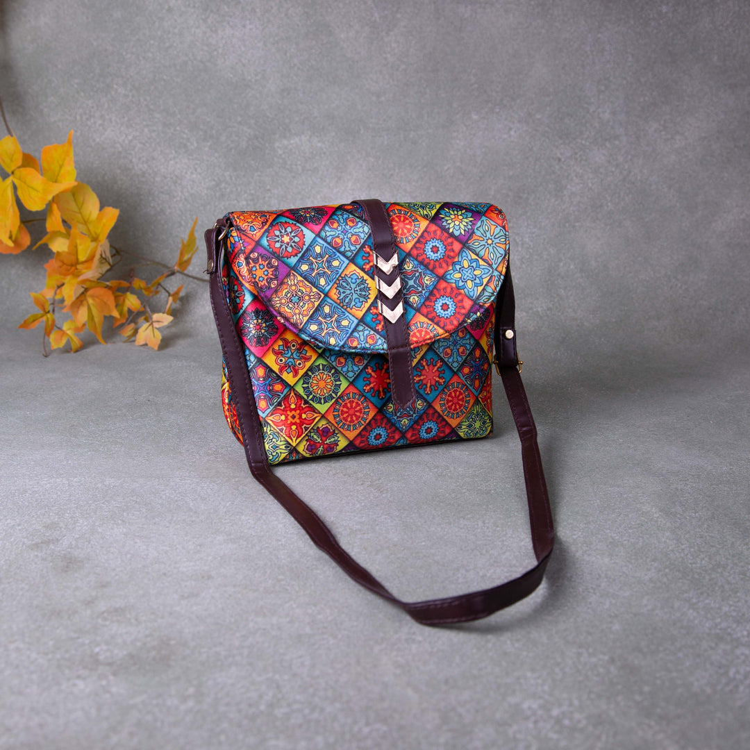 Regular Slings Multi Colour with Small Square Prints Design