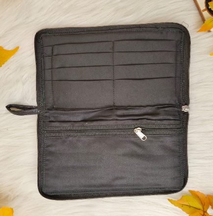 Utility Wallets black with fish print