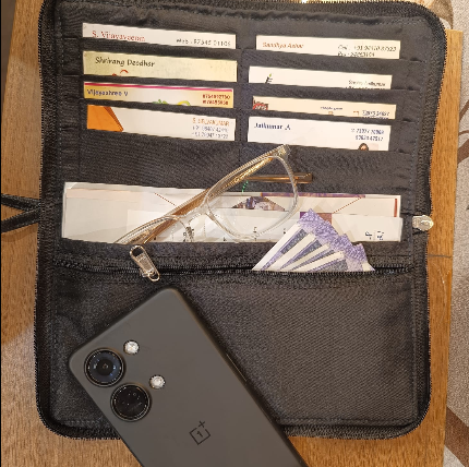 Utility Wallets black with fish print