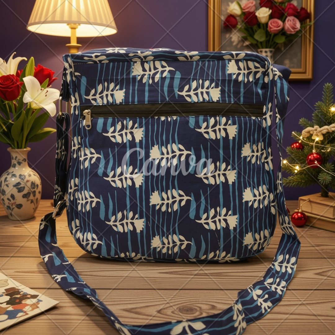 Xtra Sling bag Indig0 jaipuri block print