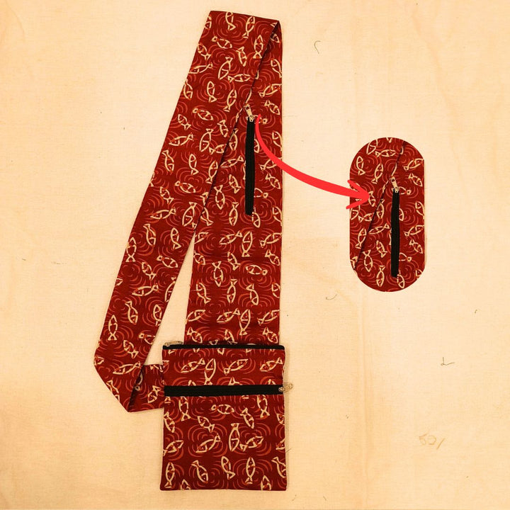 Pilgrim Bag - Red fish design