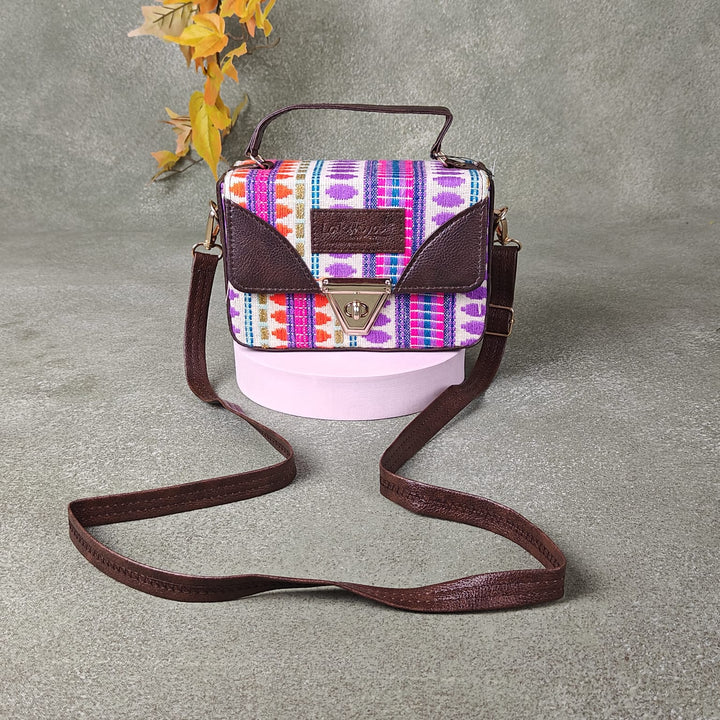 Cuboid Case Sling bags Ikat Prints Design.