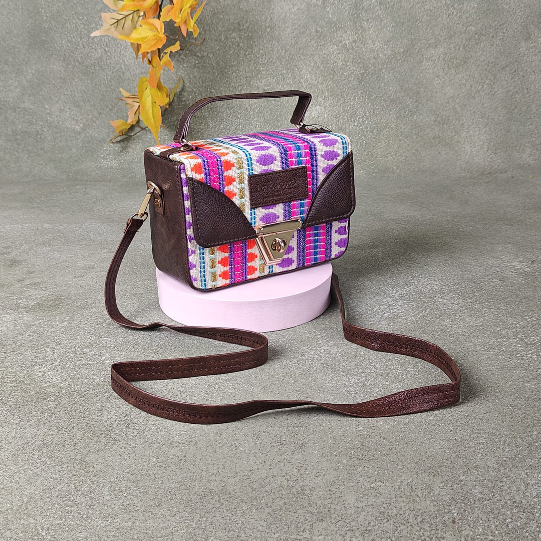 Cuboid Case Sling bags Ikat Prints Design.