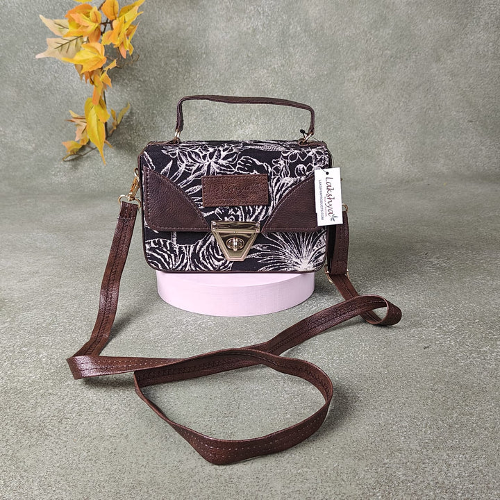 Cuboid Case Sling bags Floral Prints Design.