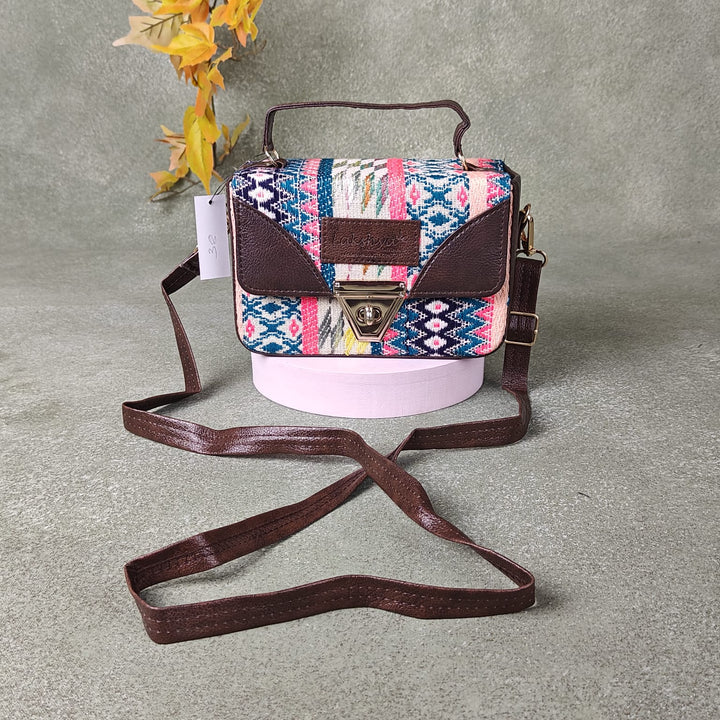 Cuboid Case Sling bags MultiColour Kilm Pattern Design