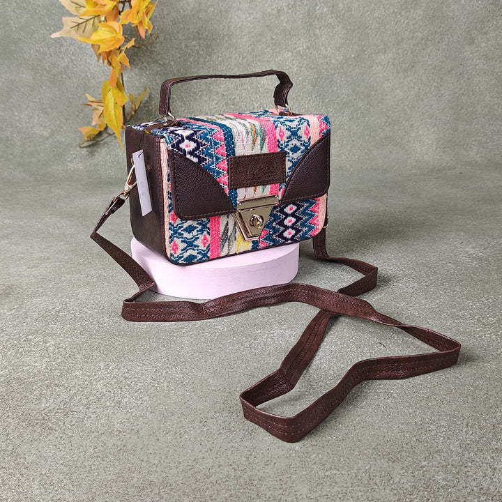 Cuboid Case Sling bags MultiColour Kilm Pattern Design