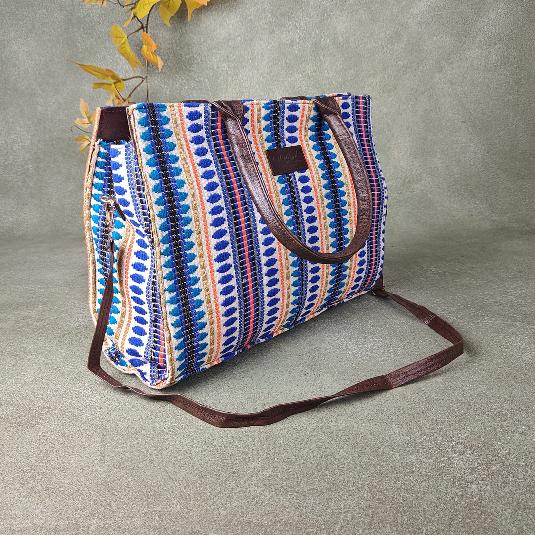 Chic Laptop Totes Blue Southwestern Prints Design