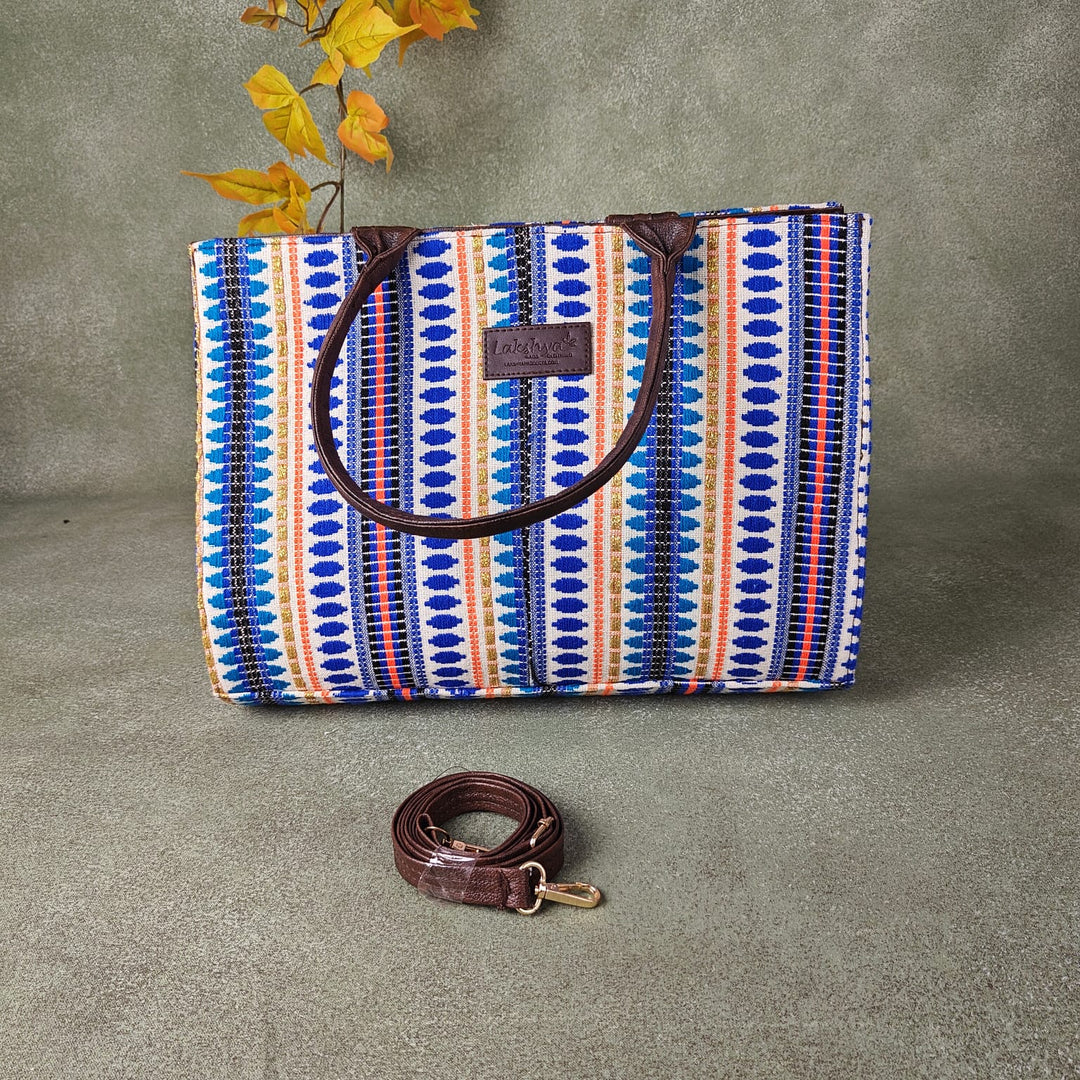 Chic Laptop Totes Blue Southwestern Prints Design