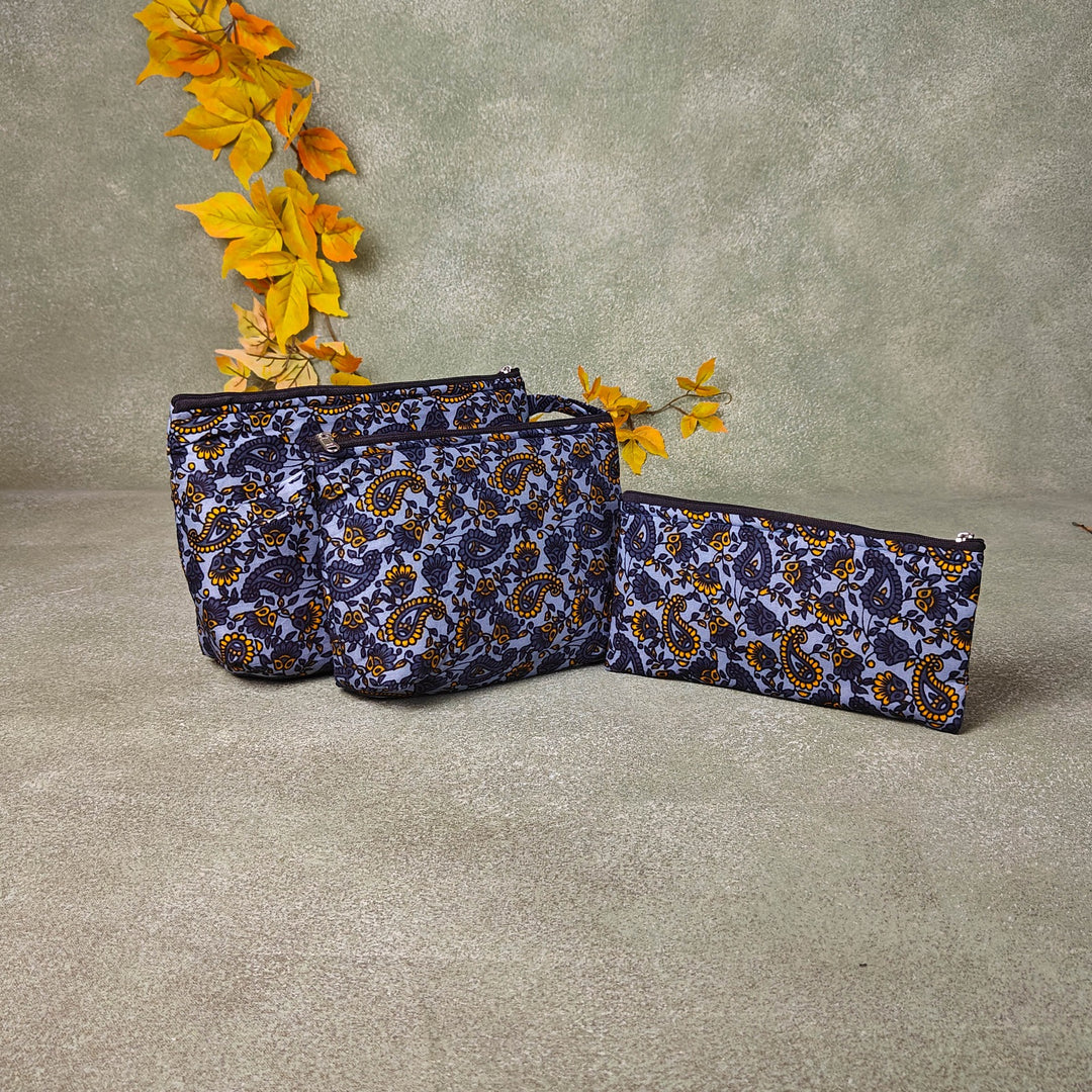 Pouch Buddies Grey Floral Prints