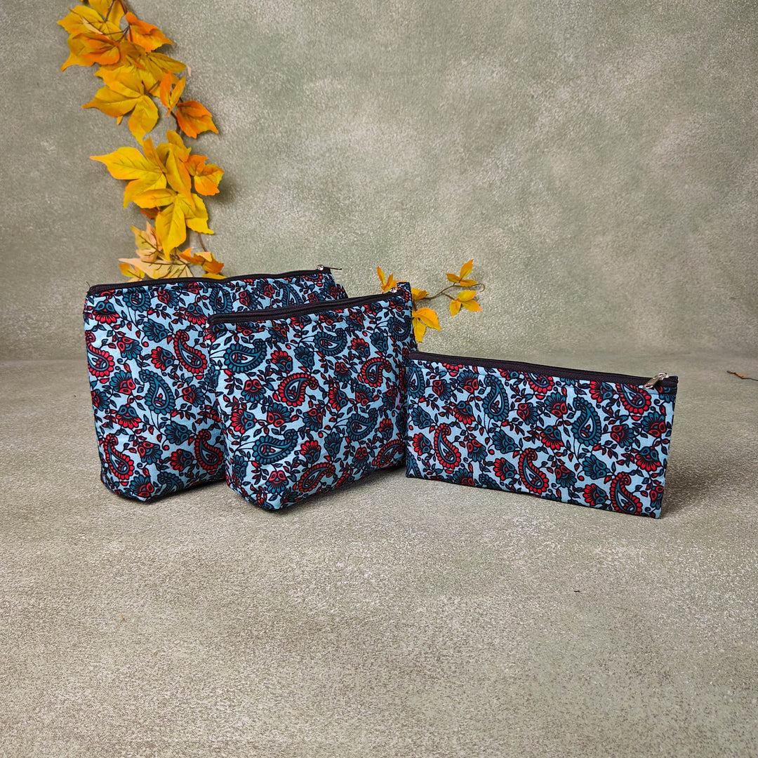 Pouch Buddies Grey Botanical Prints