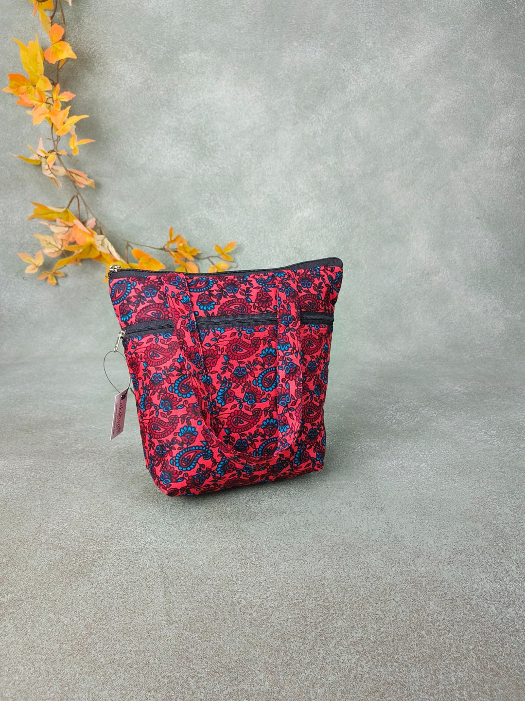 Small handbags Red Botanical Floral Prints Design