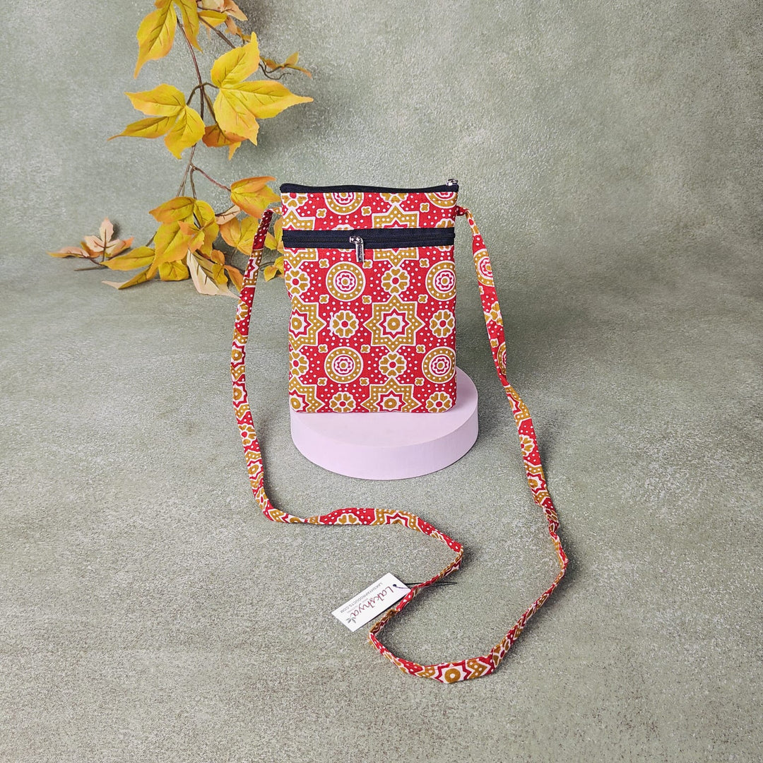 Daily Sling Red with Sandal Herati Prints Design