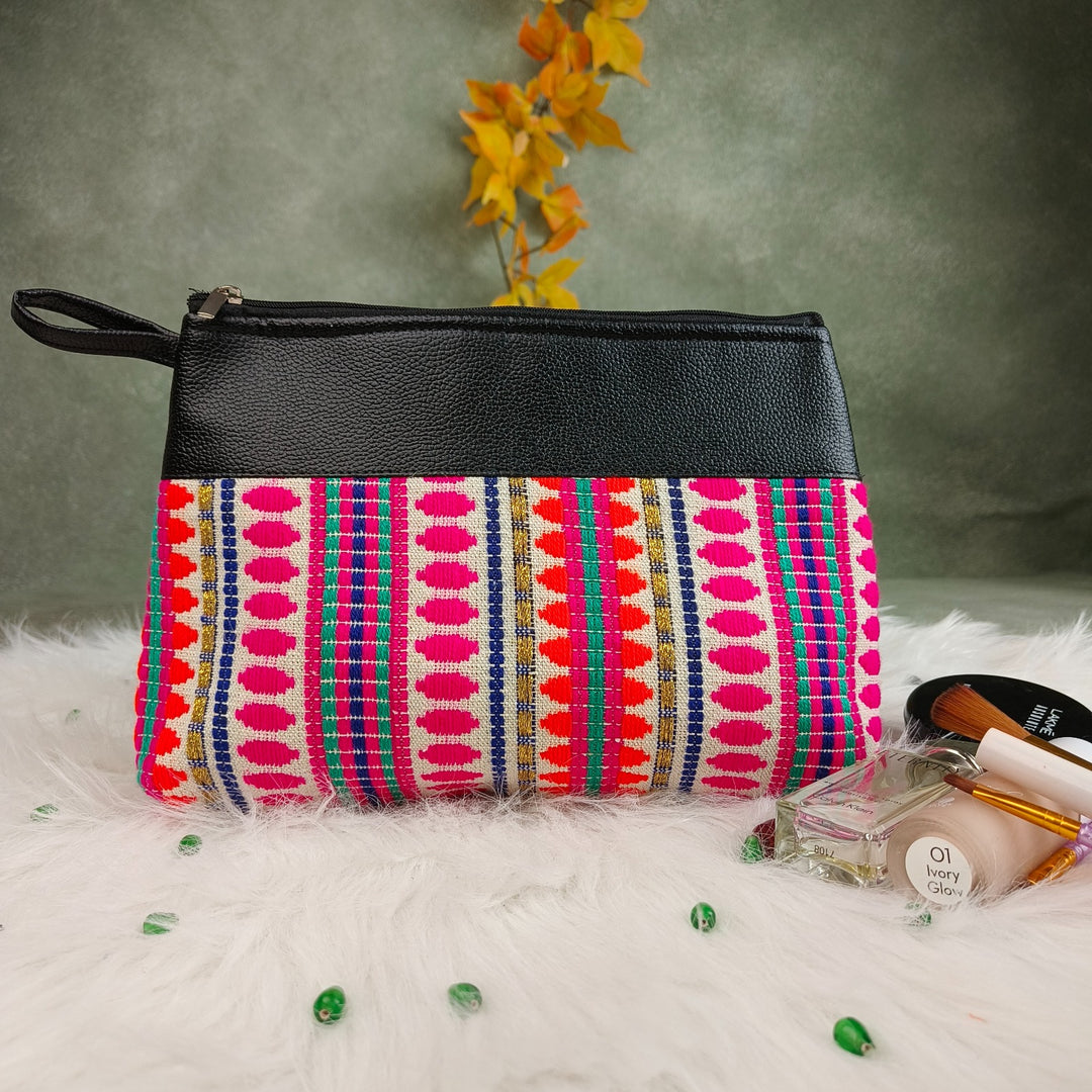 Boho Vanity with Pink and Orange southwestern Prints