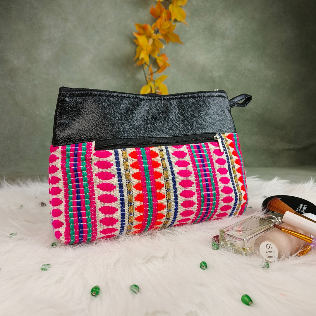 Boho Vanity with Pink and Orange southwestern Prints