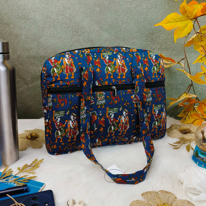 Everyday Tote blue Kalamkari Prints Design