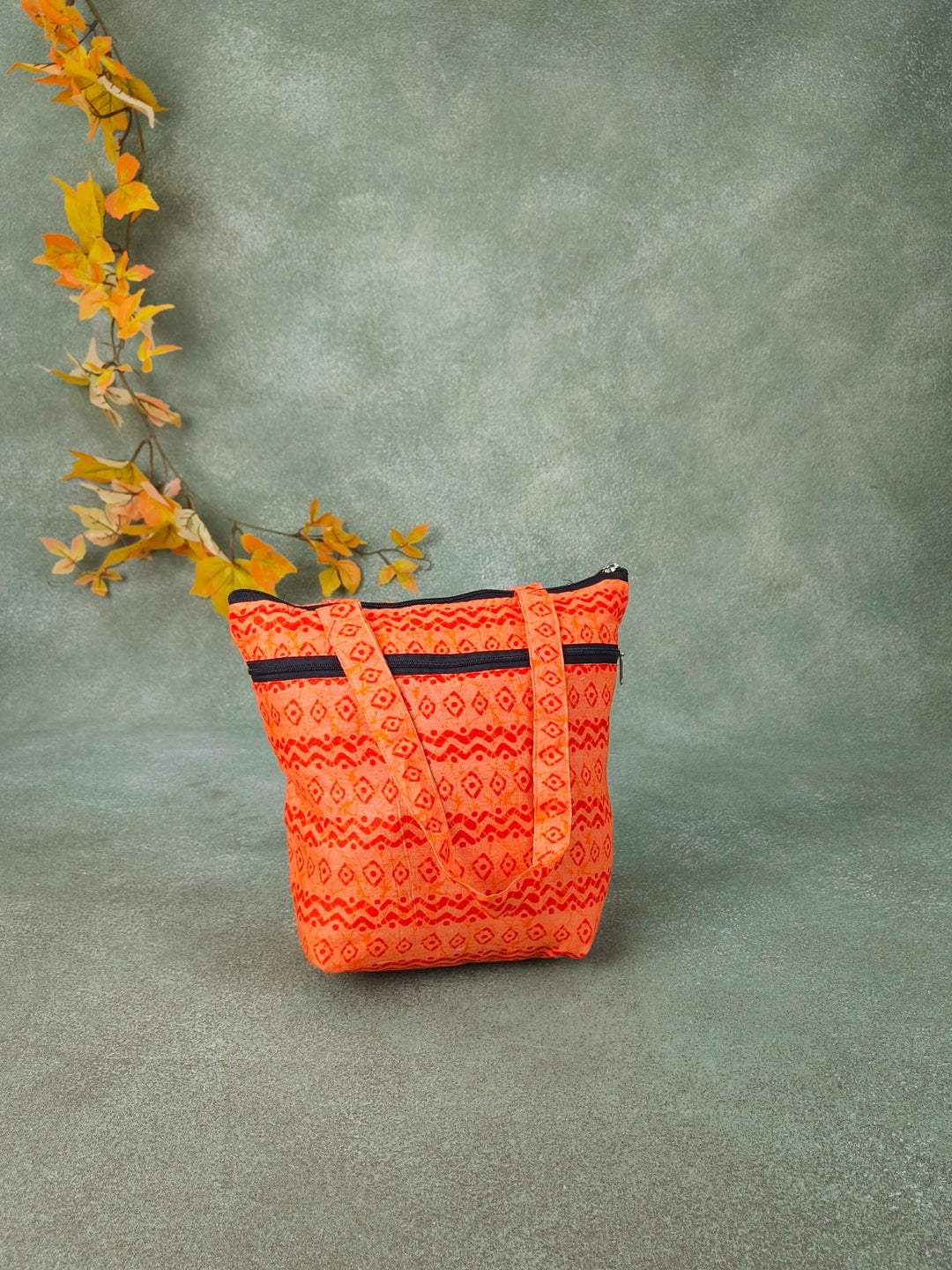 Small handbag Orange Composite Prints