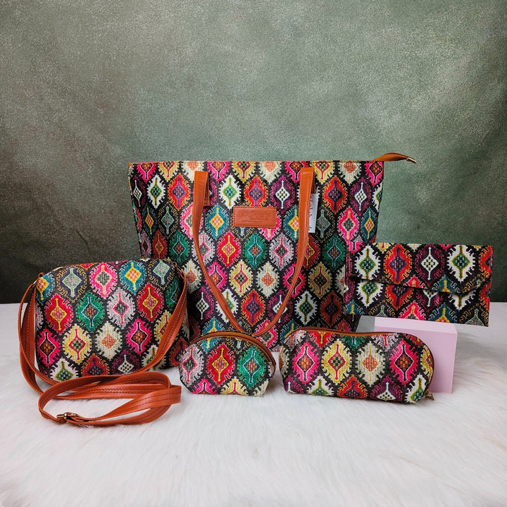 Go Special Tote Combo Set Aztec Patterns Prints