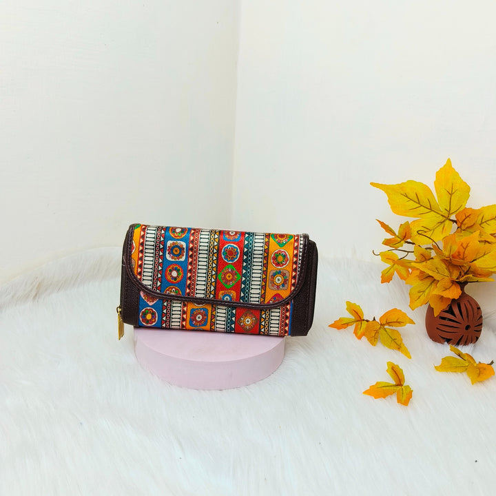 Handmade Wallets Dual Zip Multicolour Turkish Kilm Prints Design