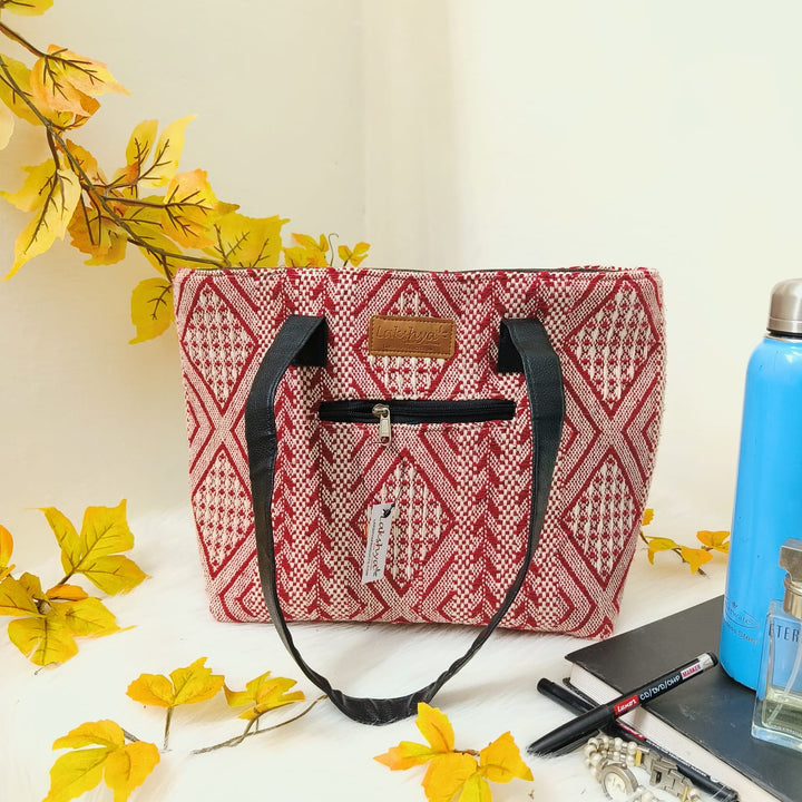 Urban Tote Red And White Southwestern Patterns