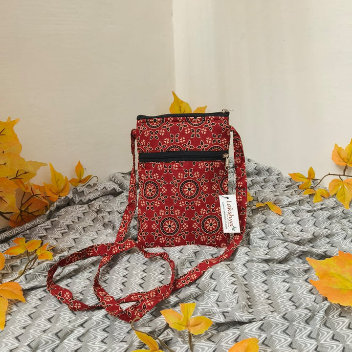 Daily Sling Maroon with Flower Design