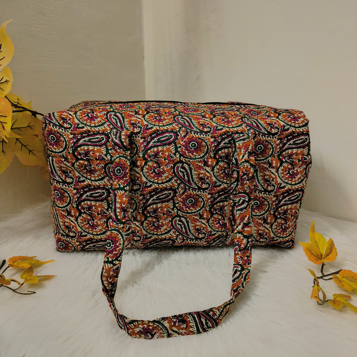 Rectangle Travel Bag Ditsy Colour with Mango Design.