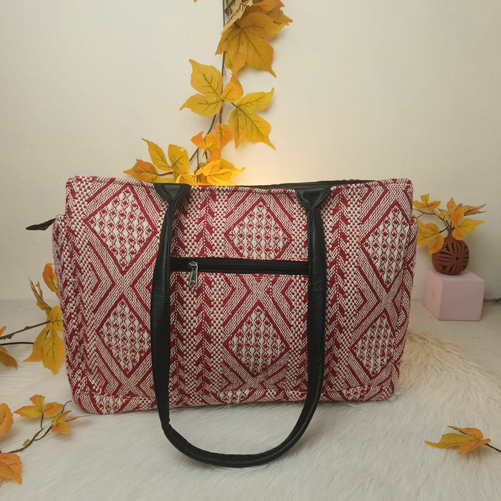 Chic Laptop Totes Red Colour with Diamond Design.