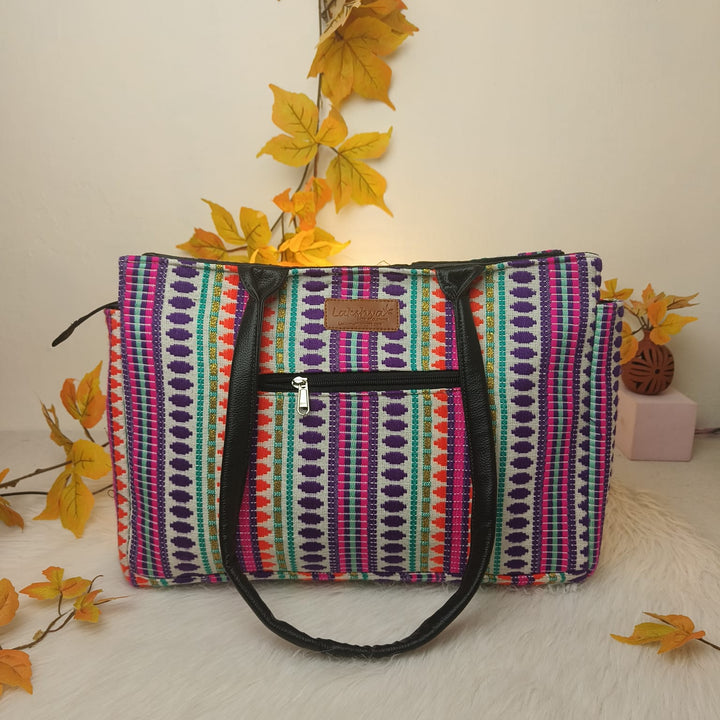 Chic Laptop Totes Violet Colour with Southwestern Design.