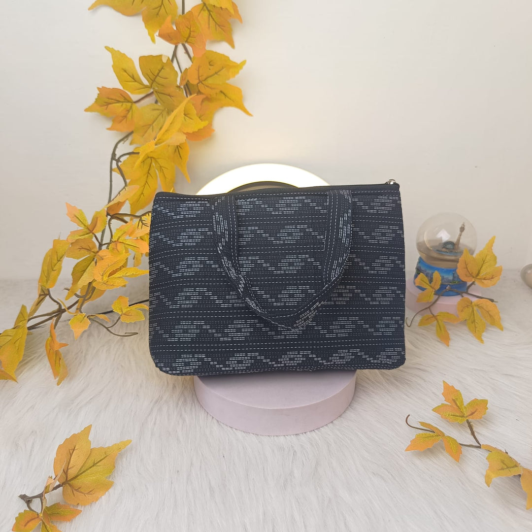 Bristlefront everyday handy bags Black colour Zig Zag Design.