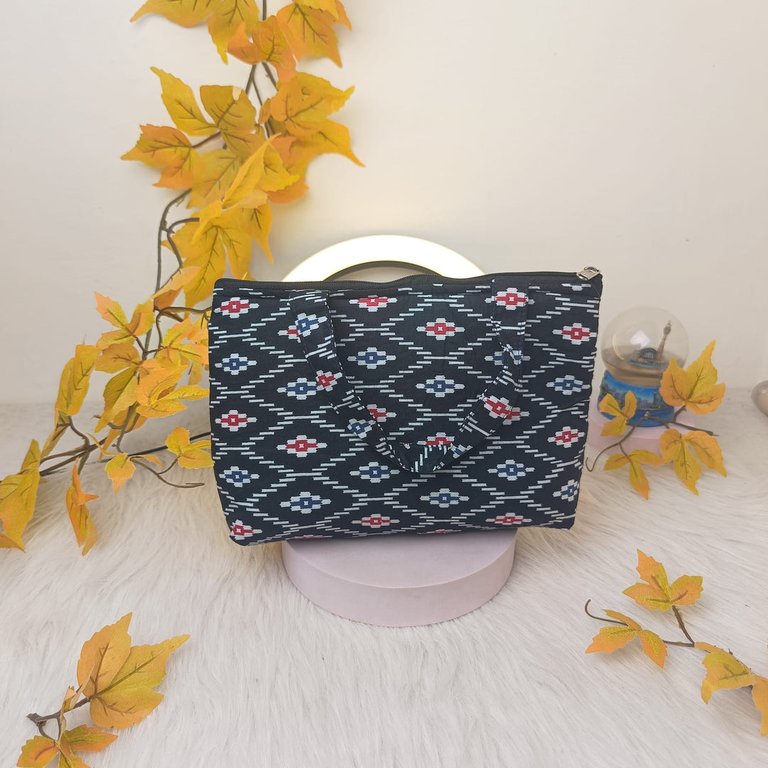 Bristlefront everyday handy bags Black With Multicolour Diamond Design