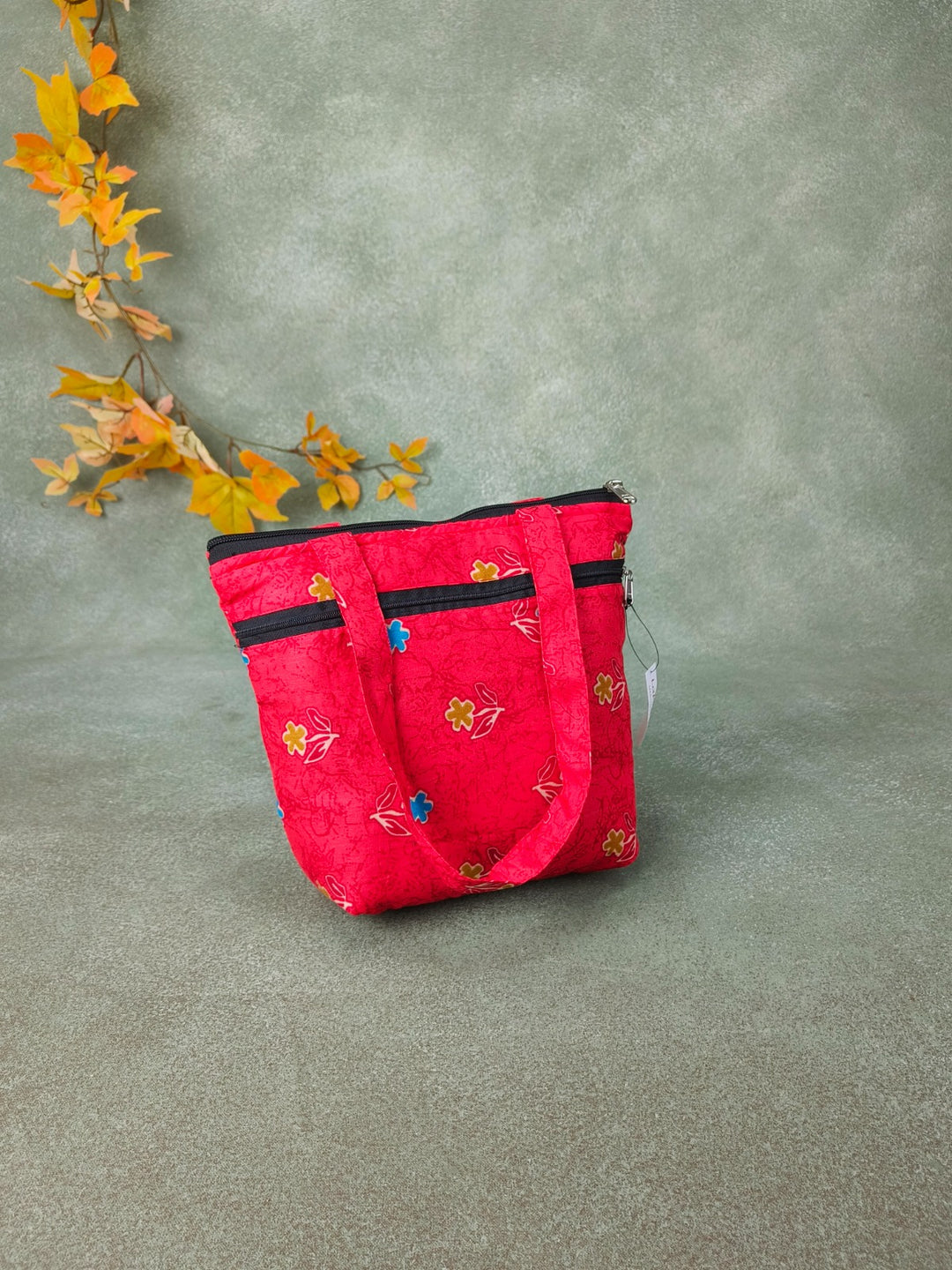 Small Handbag Pink with Yellow Floral Prints