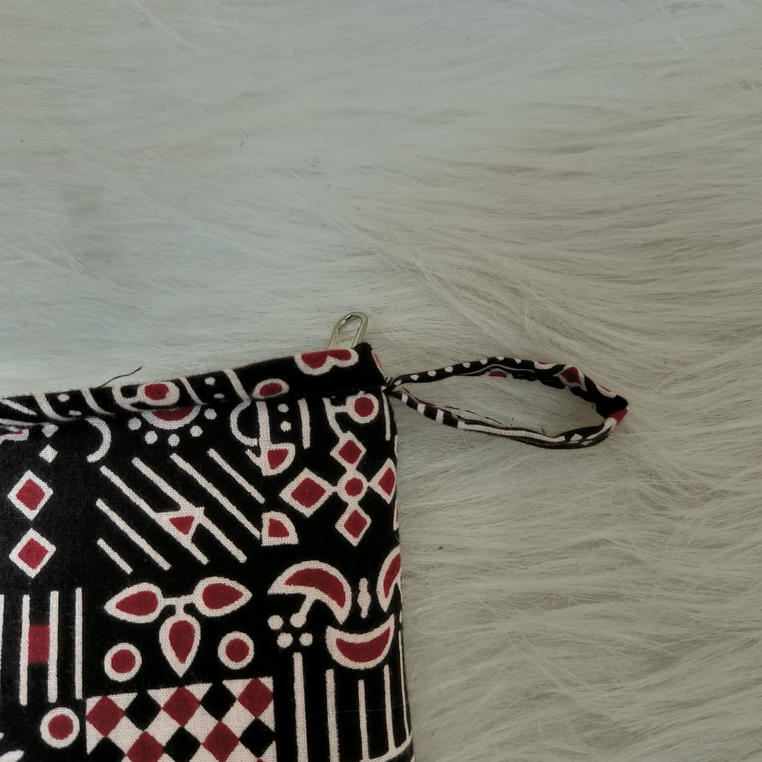 Day Purse Red Colour with White Circle Design.