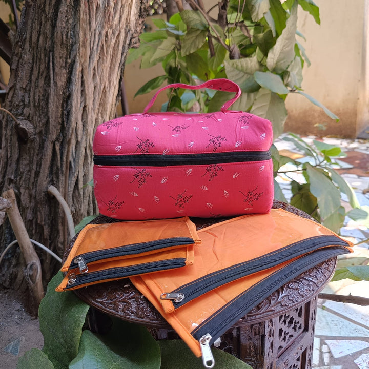 Jewel organizers Pink Colour with Floral Design