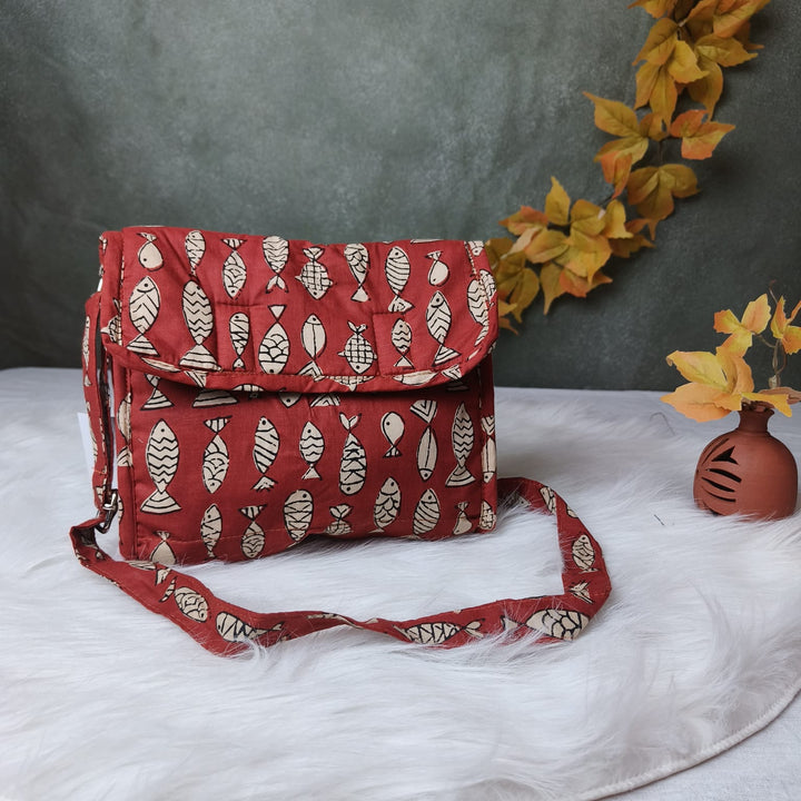 Multizipper Sling 4 Zips Rust color Fish