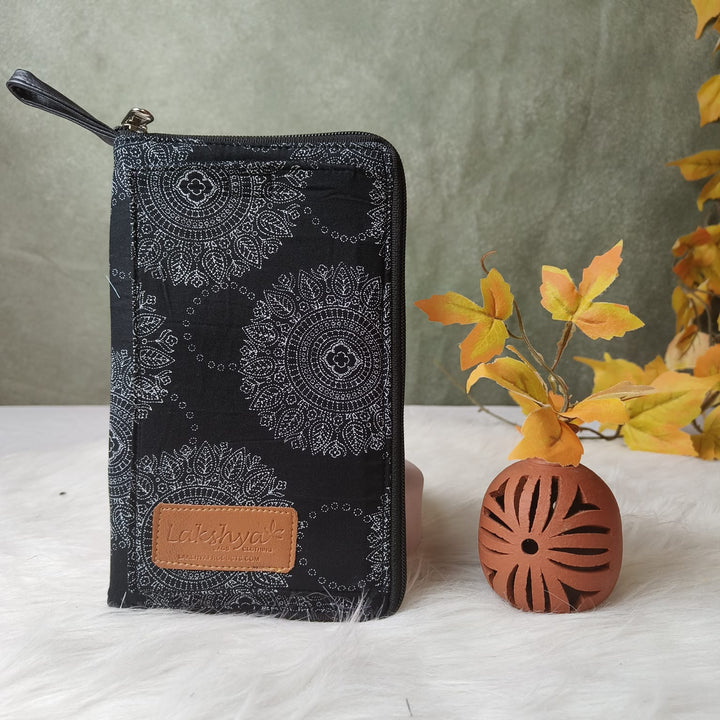 Utility Wallets Black Ajarkh print