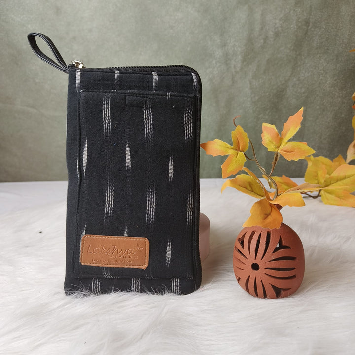 Utility Wallets Black Ikat