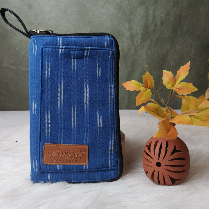 Utility Wallets Blue Ikat