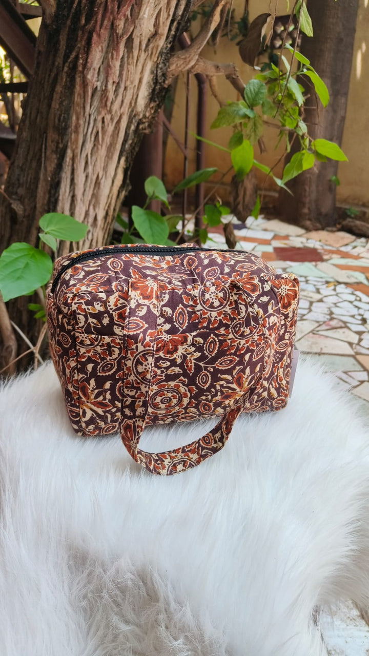 Water Proof Mini Lunch Bag Brown Kalamkari