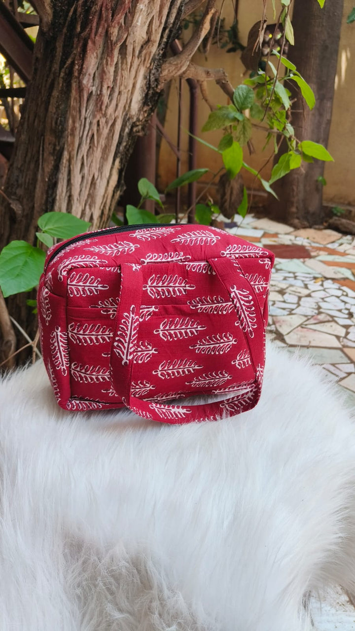 Water Proof Mini Lunch Bag Red Jaipuri